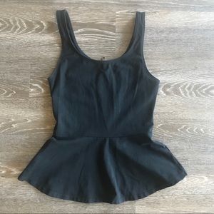 Black Peplum Top